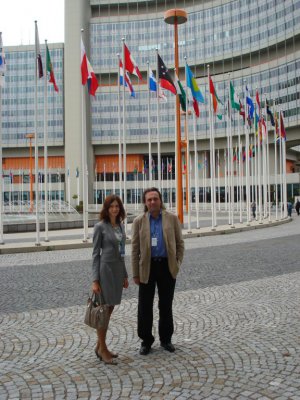 С.Г. Афонин и Майя Косова. Отделение ООН в Вене